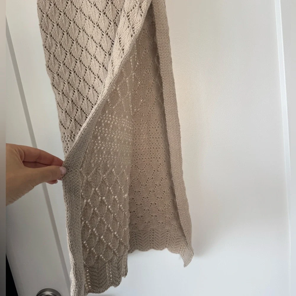 Beige Crochet Knit Maxi Skirt - Picture 5 of 10